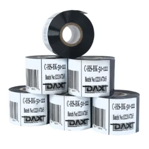 Paquete de 6 rollos DAX de estampado en caliente de lámina negra de 50 mm