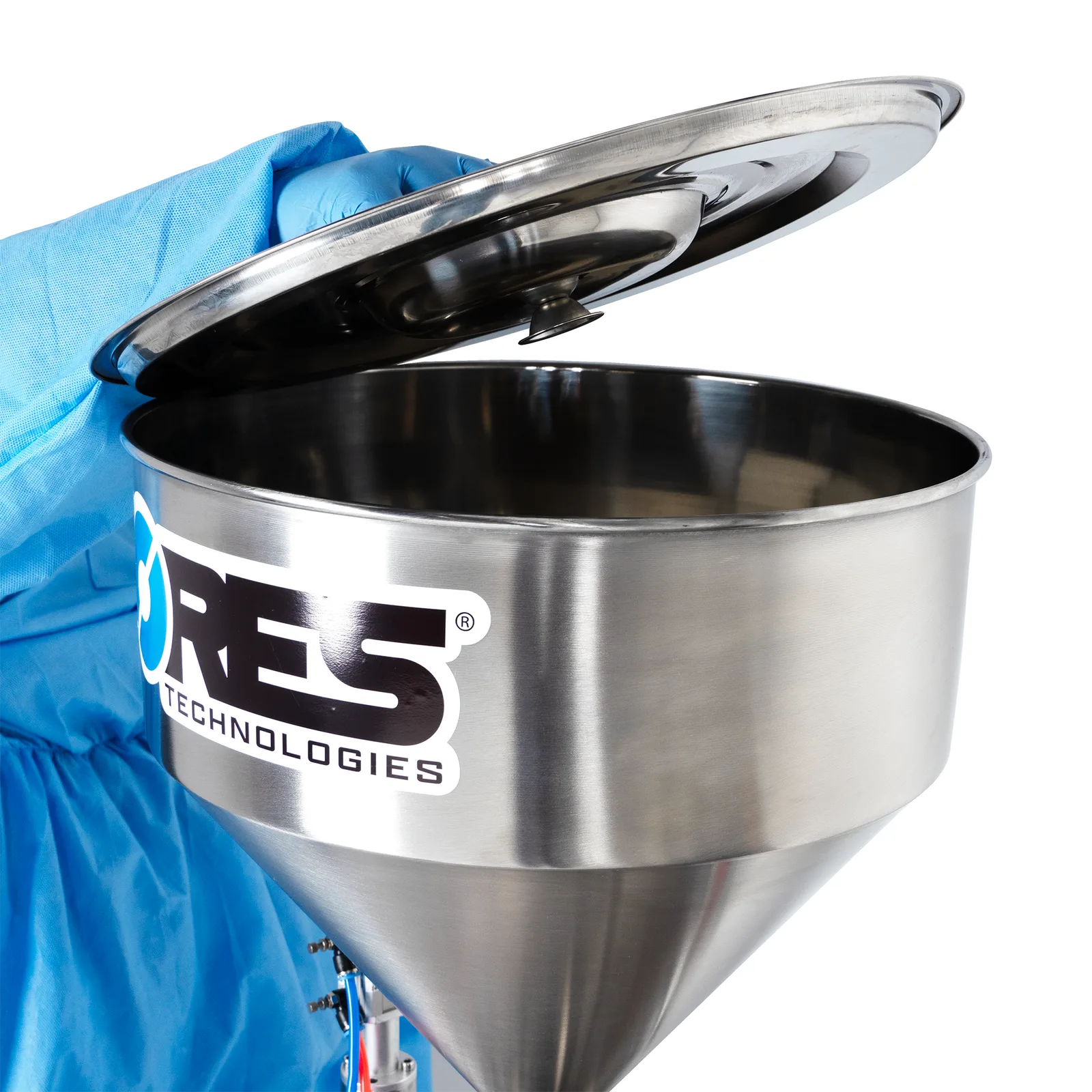 Llenadora de pistón de mesa para pastas de alta viscosidad - acero inoxidable 304 – 500 ml