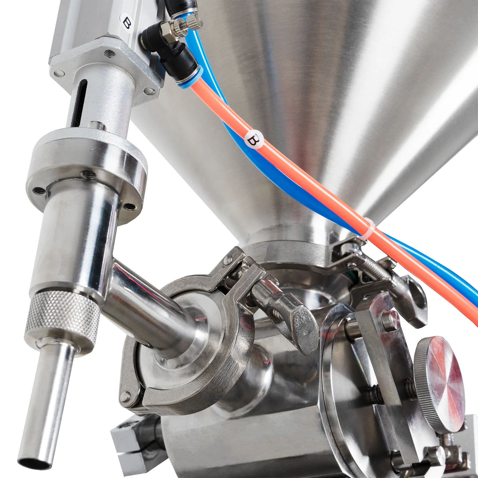 Llenadora de pasta de pistón de sobremesa para alta viscosidad - acero inoxidable 304 - 300 ml