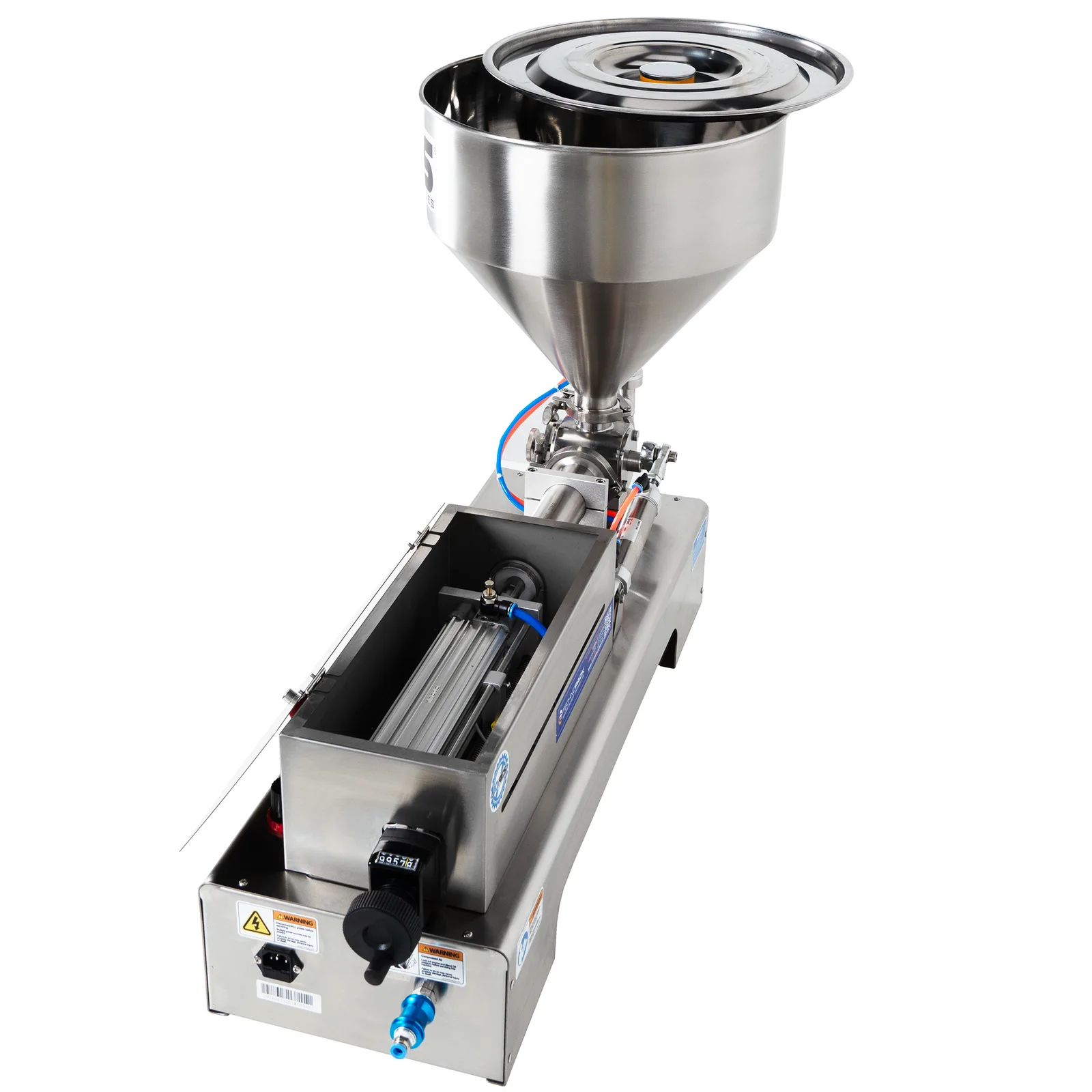 Llenadora de pasta de alta viscosidad de sobremesa con pistón - acero inoxidable 304 – 300 ml
