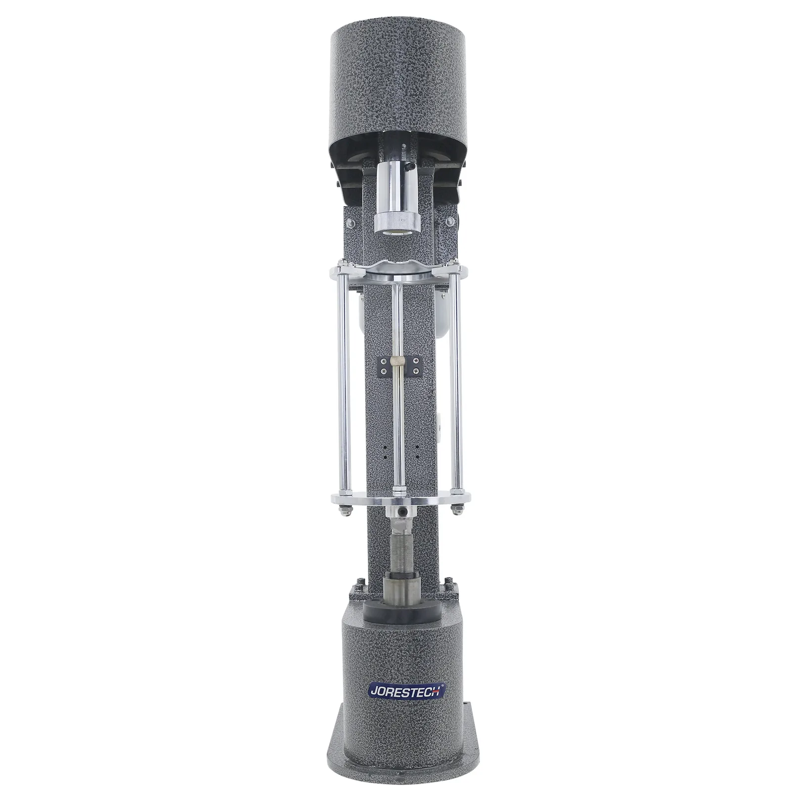 vista frontal de la tapadora semiautomática para botellas de plástico JORES TECHNOLOGIES® para tapas de plástico
