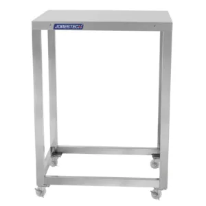 Mesa de preparación de acero inoxidable con ruedas