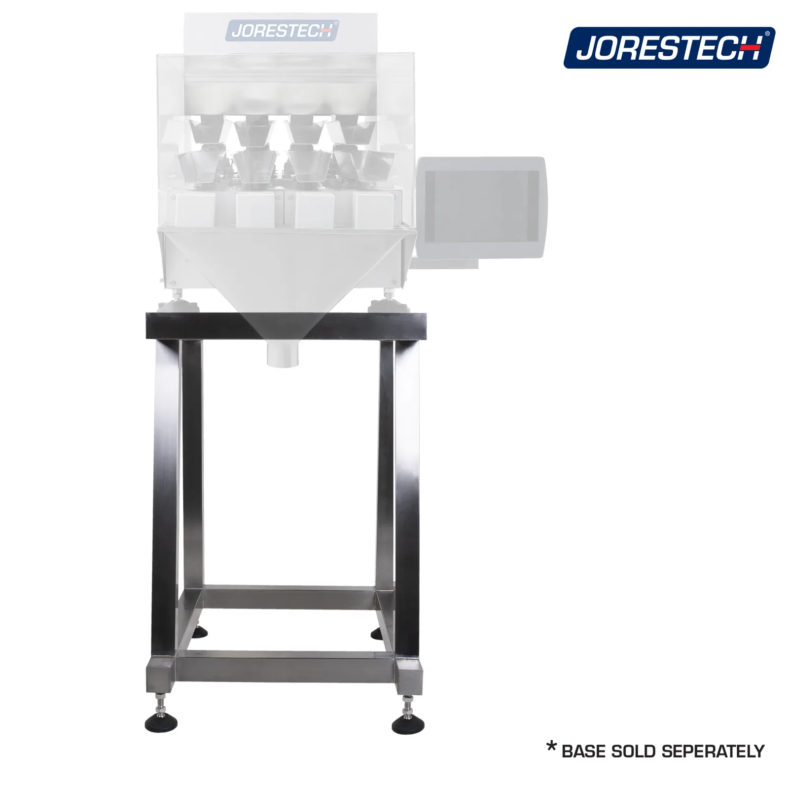 Soporte de acero inoxidable utilizado solo para la pesadora lineal Parallax 403 de JORES TECHNOLOGIES®