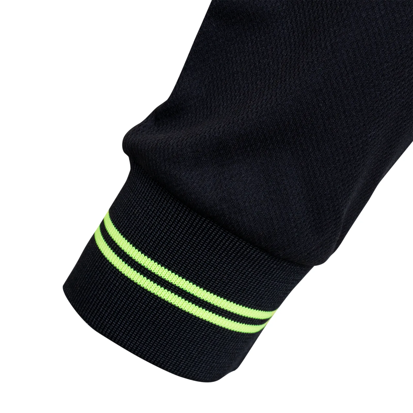 Polo de seguridad negro reflectante con mangas largas y puños elásticos