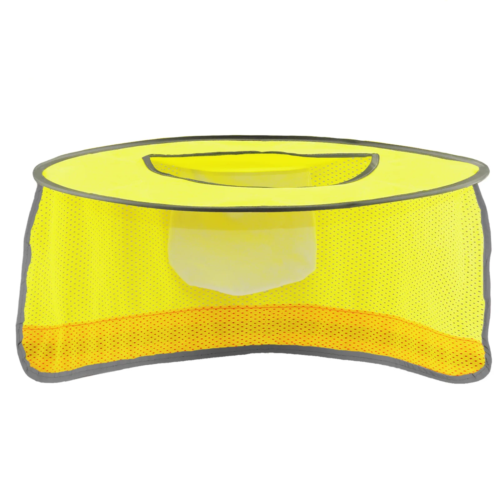 Accesorio de visera solar redonda bicolor amarilla de alta visibilidad para casco de seguridad de ala completa