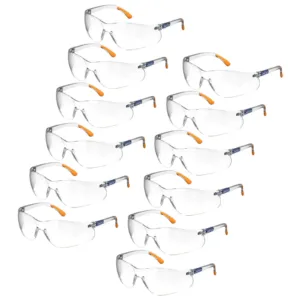 Paquete de 12 gafas de seguridad envolventes para protección contra alto impacto